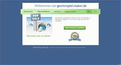 Desktop Screenshot of gewinnspiel-maker.de